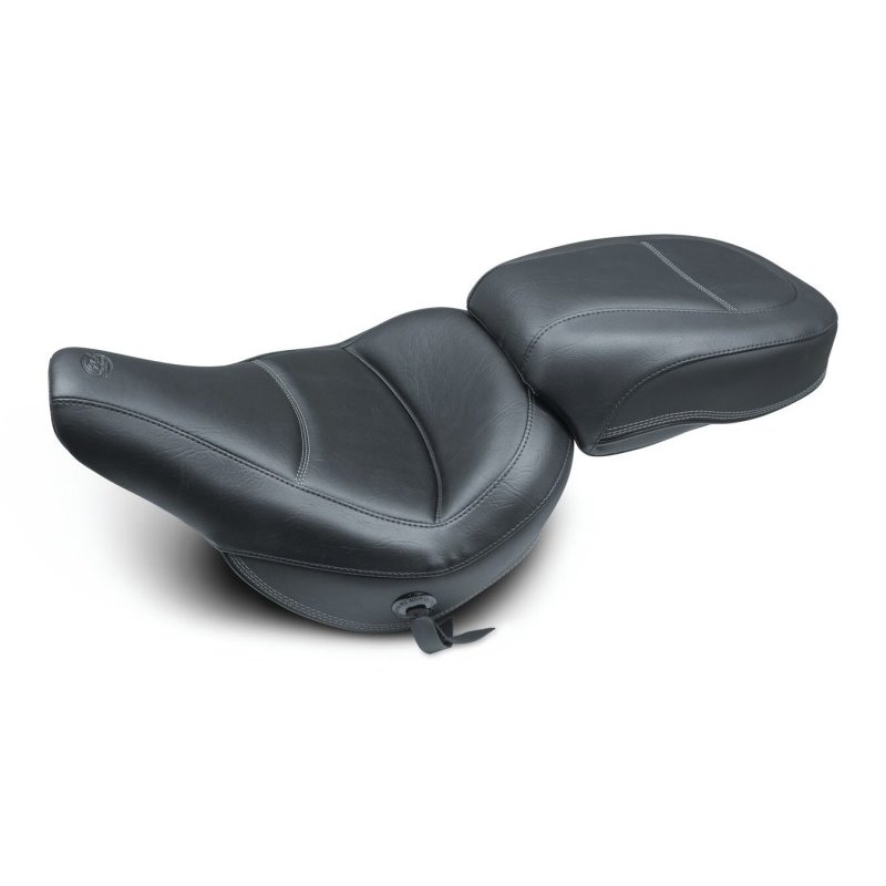 Mustang 18-21 Harley Heritage Classic & Deluxe Standard Touring Solo Seat - Black