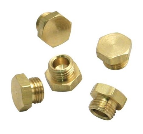 S&S Cycle Bowl Plug Threaded Brass - 5 Pack