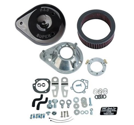 S&S Cycle 2007+ XL Sportster Models w/ Stock EFI Teardrop Air Cleaner Kit - Gloss Black