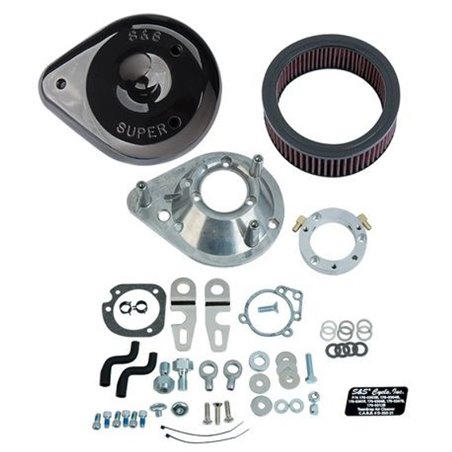 S&S Cycle 2007+ XL Sportster Models w/ Stock EFI Teardrop Air Cleaner Kit - Gloss Black