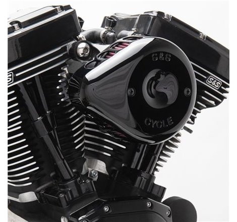 S&S Cycle 91-06 XL Sportster Models Stealth Air Cleaner Kit w/ Gloss Black Mini Teardrop Cover