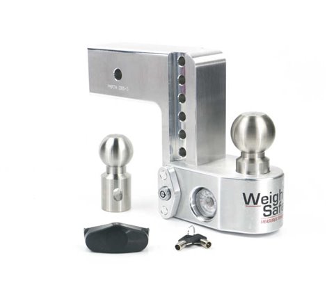 Weigh Safe 6in Drop Hitch w/Built-in Scale & 3in Shank (10K/21K GTWR) - Aluminum