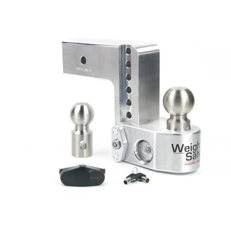 Weigh Safe 6in Drop Hitch w/Built-in Scale & 3in Shank (10K/21K GTWR) - Aluminum