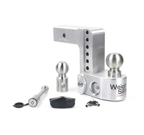 Weigh Safe 6in Drop Hitch w/Built-in Scale & 2.5in Shank (10K/18.5K GTWR) w/WS05 - Aluminum