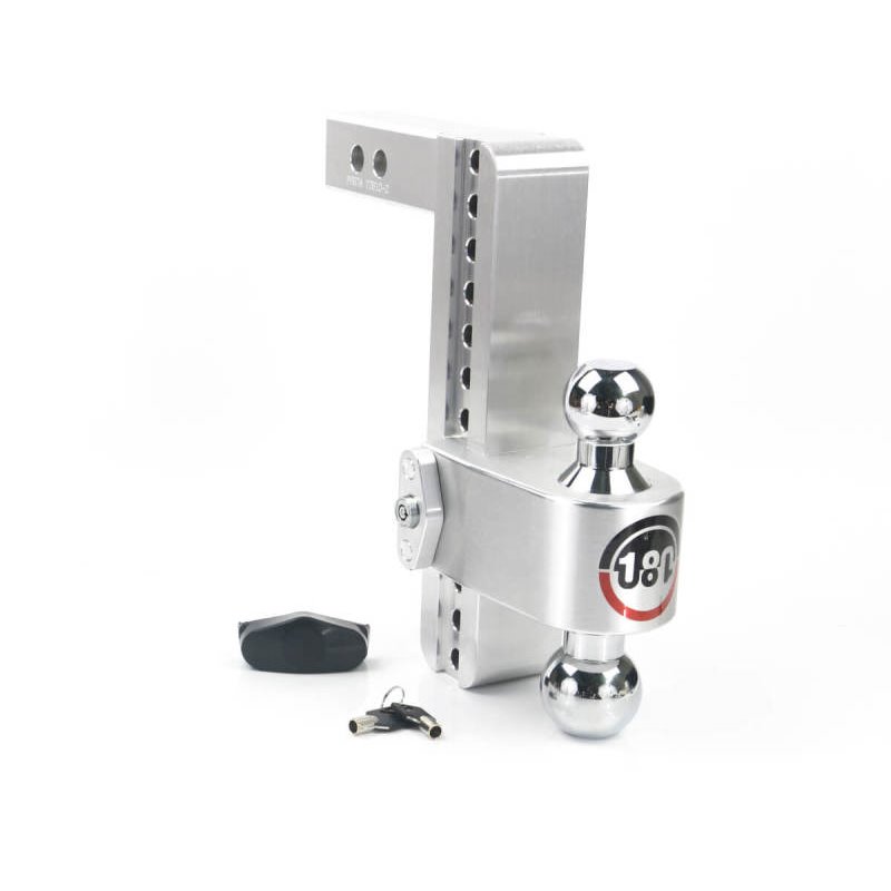 Weigh Safe 180 Hitch 10in Drop Hitch & 2in Shank (10K/12.5K GTWR) - Aluminum