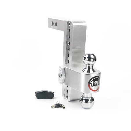 Weigh Safe 180 Hitch 10in Drop Hitch & 2in Shank (10K/12.5K GTWR) - Aluminum