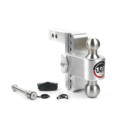 Weigh Safe 180 Hitch 6in Drop Hitch & 2in Shank (10K/12.5K GTWR) w/WS05 - Aluminum