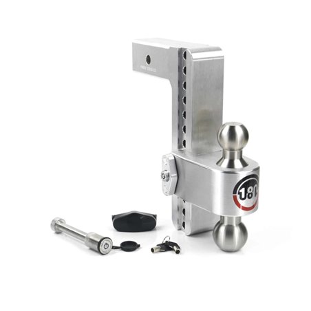 Weigh Safe 180 Hitch 10in Drop Hitch & 2.5in Shank (10K/18.5K GTWR) w/WS05 - Aluminum