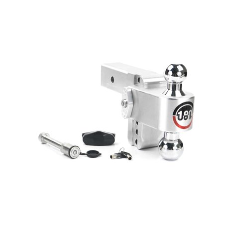 Weigh Safe 180 Hitch 4in Drop Hitch & 2.5in Shank (10K/18.5K GTWR) w/WS05 - Aluminum