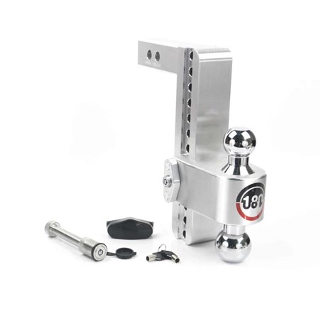 Weigh Safe 180 Hitch 10in Drop Hitch & 2in Shank (10K/12.5K GTWR) w/WS05 - Aluminum