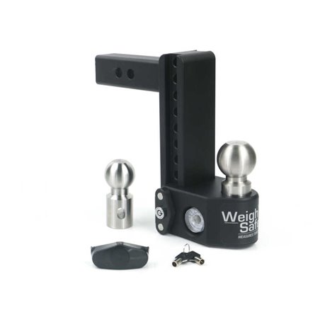 Weigh Safe 8in Drop Hitch w/Built-in Scale & 2in Shank (10K/15K GTWR) - Steel