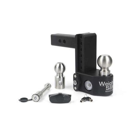 Weigh Safe 6in Drop Hitch w/Built-in Scale & 2in Shank (10K/15K GTWR) w/WS05 - Steel