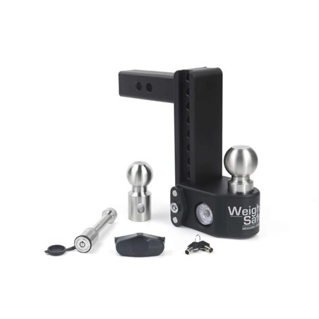 Weigh Safe 8in Drop Hitch w/Built-in Scale & 2in Shank (10K/15K GTWR) w/WS05 - Steel