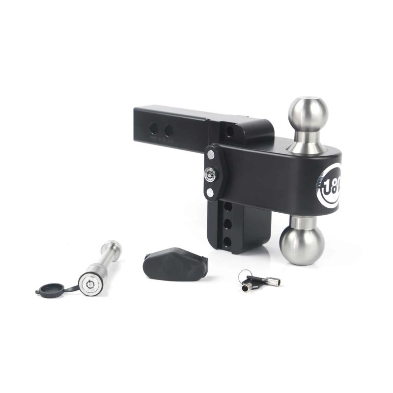 Weigh Safe 180 Hitch 4in Drop Hitch & 2in Shank (10K/12.5K GTWR) w/WS05 - Black Cerakote