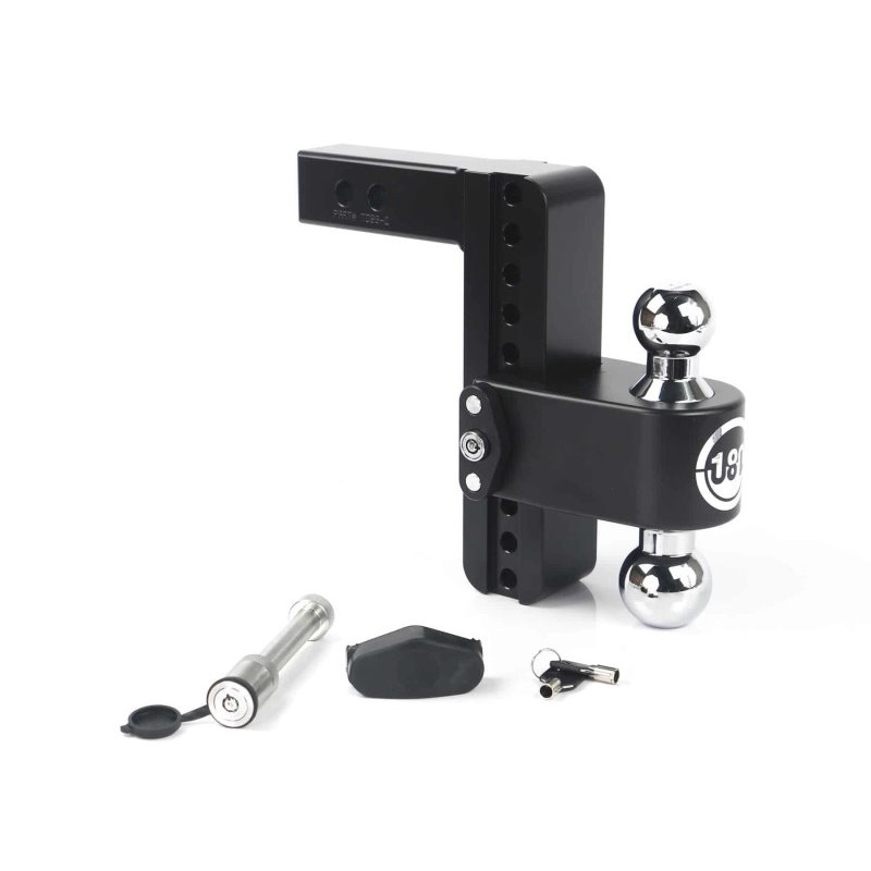 Weigh Safe 180 Hitch 8in Drop Hitch & 2in Shank (10K/12.5K GTWR) w/WS05 - Black Cerakote