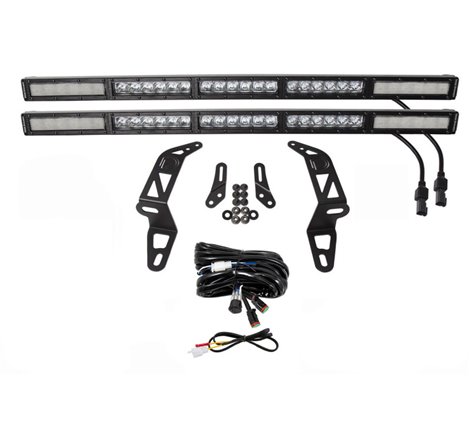 Diode Dynamics 18-21 Jeep JL Wrangler/Gladiator SS30 Bumper Bracket Kit - White Combo Dual