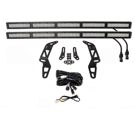 Diode Dynamics 18-21 Jeep JL Wrangler/Gladiator SS30 Bumper Bracket Kit - White Flood Dual