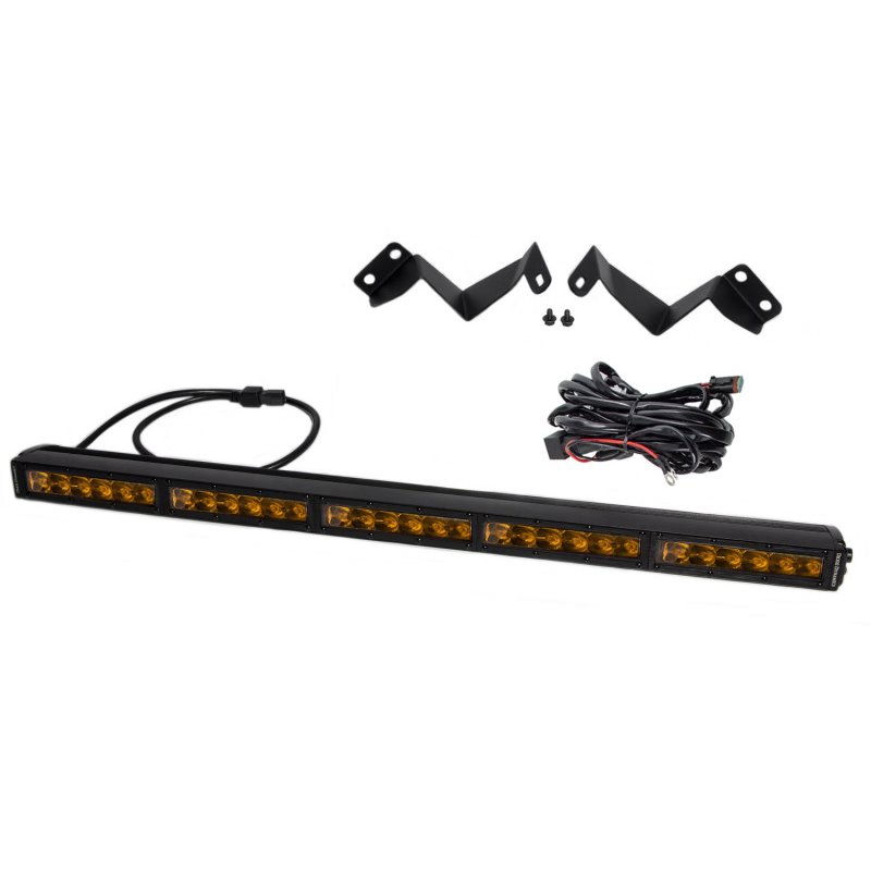 Diode Dynamics 16-21 Toyota Tacoma SS30 Stealth Lightbar Kit - Amber Driving