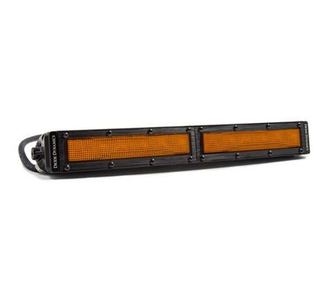 Diode Dynamics 12 In LED Light Bar Single Row Straight - Amber Flood Each Stage Series