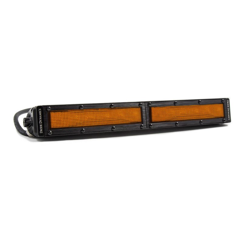 Diode Dynamics 12 In LED Light Bar Single Row Straight - Amber Flood Each Stage Series