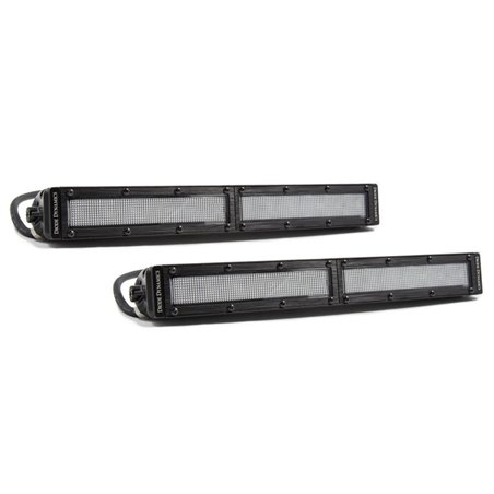 Diode Dynamics 12 In LED Light Bar Single Row Straight Clear Flood (Pair) Stage Series