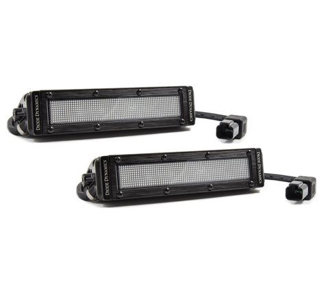 Diode Dynamics 6 In LED Light Bar Single Row Straight SS6 - White Flood Light Bar (Pair)