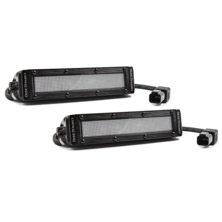 Diode Dynamics 6 In LED Light Bar Single Row Straight SS6 - White Flood Light Bar (Pair)