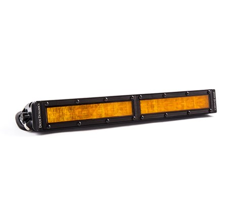 Diode Dynamics 12 In LED Light Bar Single Row Straight - Amber Wide Each Stage Series