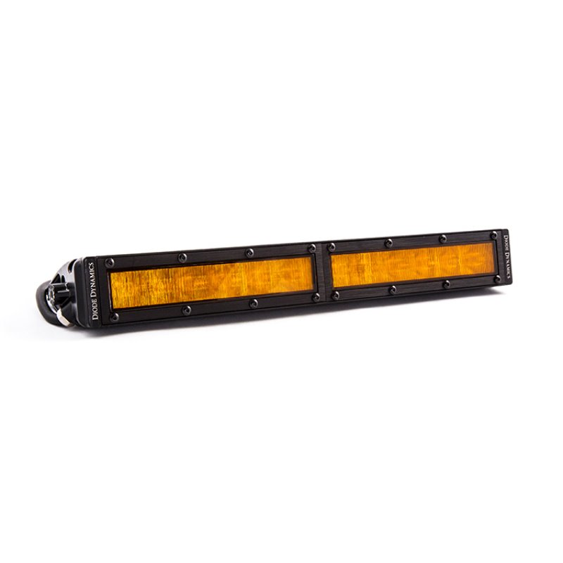 Diode Dynamics 12 In LED Light Bar Single Row Straight - Amber Wide Each Stage Series