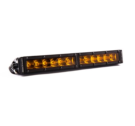 Diode Dynamics 12 In LED Light Bar Single Row Straight - Amber Driving Each Stage Series