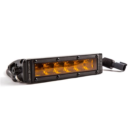 Diode Dynamics 6 In LED Light Bar Single Row Straight SS6 - Amber Driving Light Bar (Single)