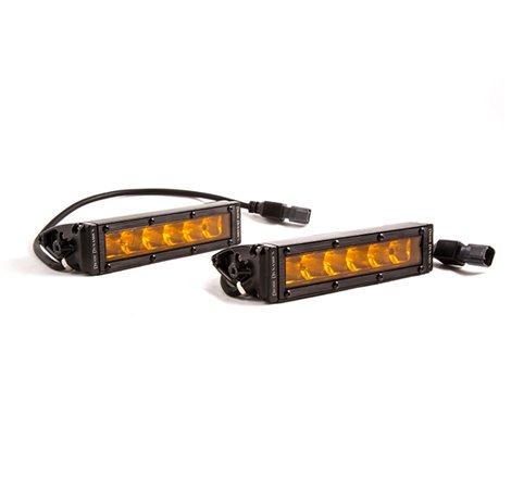 Diode Dynamics 6 In LED Light Bar Single Row Straight SS6 - Amber Driving Light Bar (Pair)