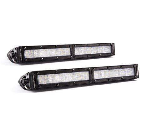 Diode Dynamics 12 In LED Light Bar Single Row Straight Clear Wide (Pair) Stage Series