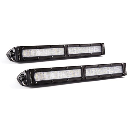 Diode Dynamics 12 In LED Light Bar Single Row Straight Clear Wide (Pair) Stage Series