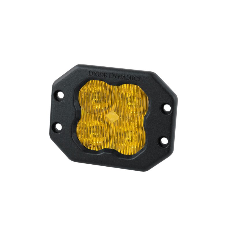 Diode Dynamics SS3 LED Pod Pro - Yellow SAE Fog Flush (Single)