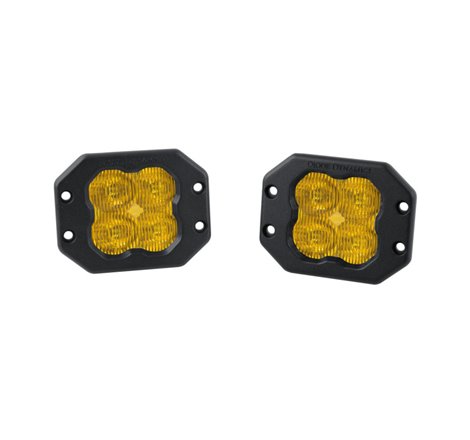 Diode Dynamics SS3 LED Pod Pro - Yellow SAE Fog Flush (Pair)