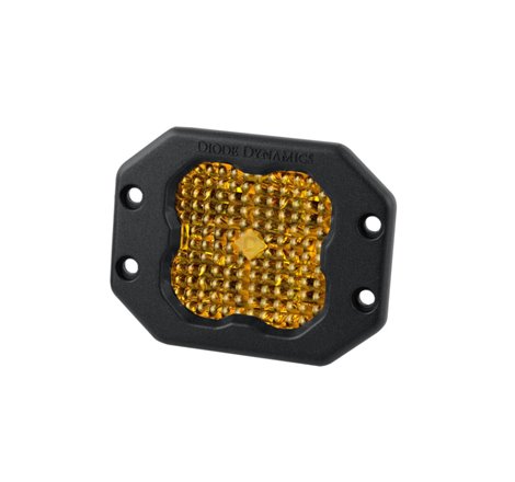 Diode Dynamics SS3 LED Pod Pro - Yellow Flood Flush (Single)