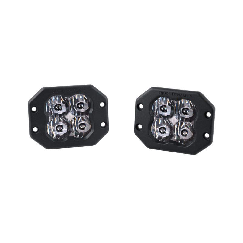 Diode Dynamics SS3 LED Pod Pro - White SAE Driving Flush (Pair)