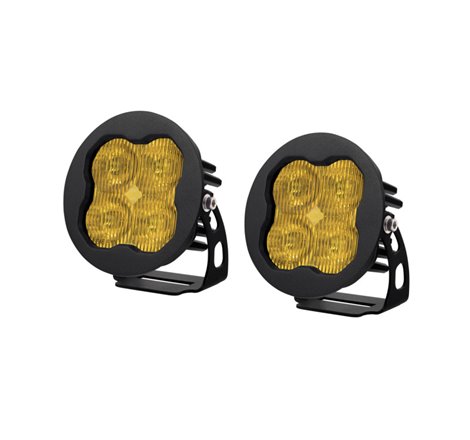 Diode Dynamics SS3 LED Pod Pro - Yellow SAE Fog Round (Pair)