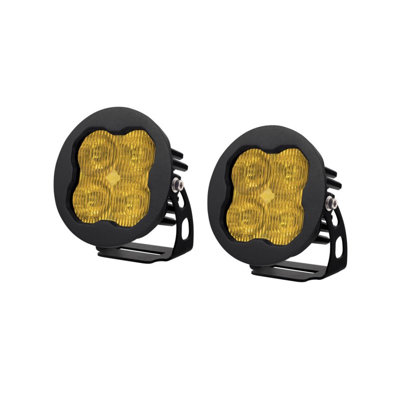 Diode Dynamics SS3 LED Pod Pro - Yellow SAE Fog Round (Pair)