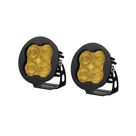 Diode Dynamics SS3 LED Pod Pro - Yellow SAE Fog Round (Pair)