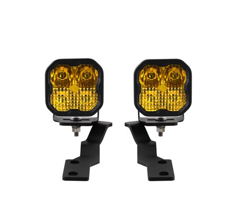 Diode Dynamics 16-21 Toyota Tacoma Pro SS3 LED Ditch Light Kit - Yellow Combo