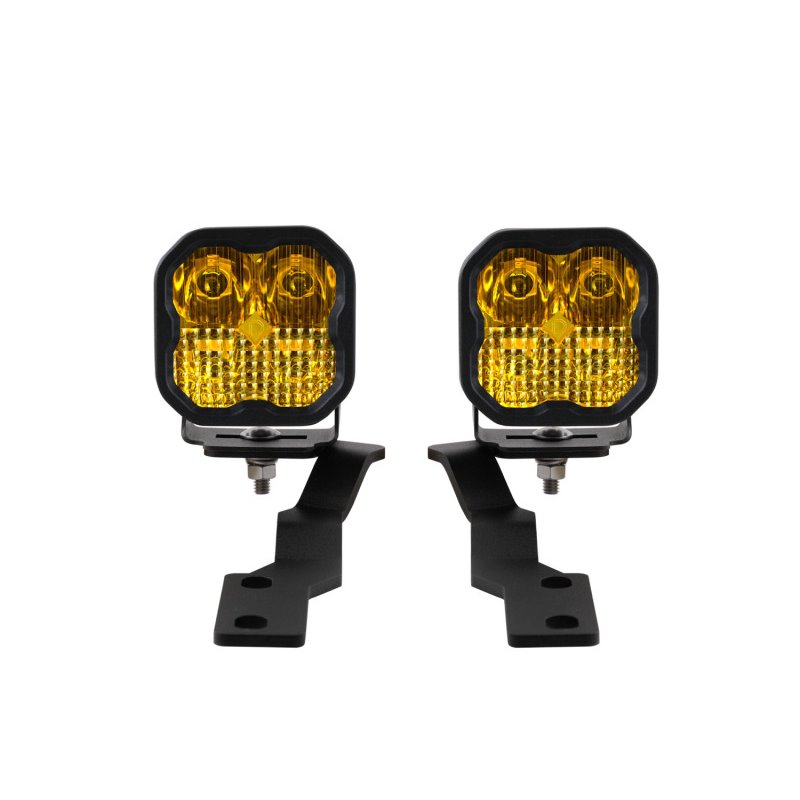 Diode Dynamics 16-21 Toyota Tacoma Pro SS3 LED Ditch Light Kit - Yellow Combo