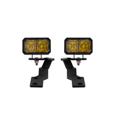 Diode Dynamics 16-21 Toyota Tacoma Stage Series 2in LED Ditch Light Kit - Yellow Pro Combo