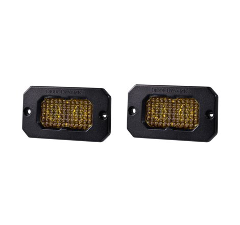 Diode Dynamics Stage Series 2 In LED Pod Pro - Yellow Flood Flush ABL (Pair)