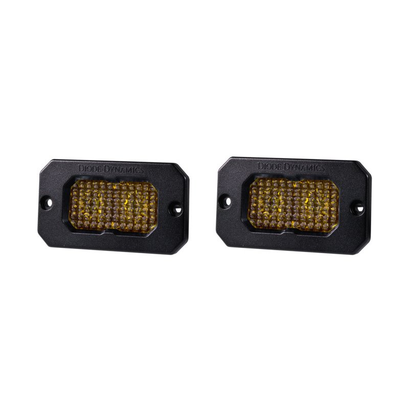 Diode Dynamics Stage Series 2 In LED Pod Pro - Yellow Flood Flush ABL (Pair)