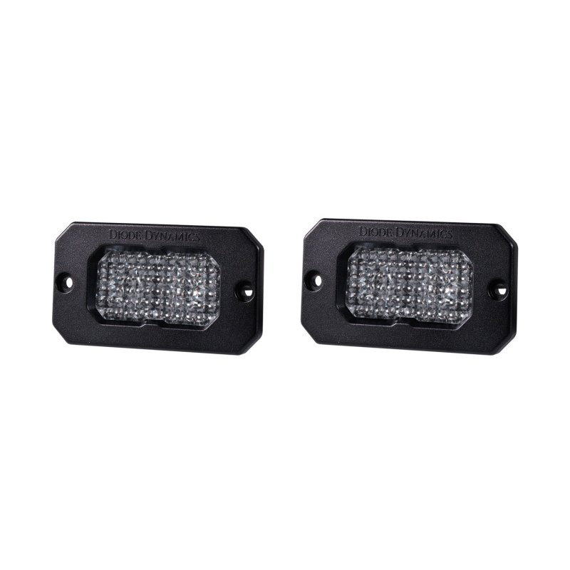 Diode Dynamics Stage Series 2 In LED Pod Pro - White Flood Flush BBL (Pair)