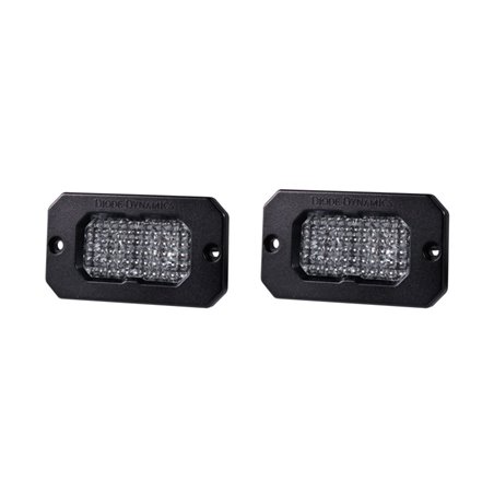 Diode Dynamics Stage Series 2 In LED Pod Pro - White Flood Flush BBL (Pair)