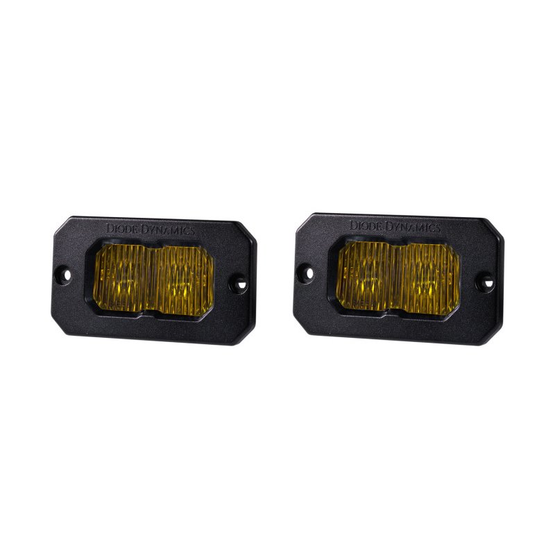 Diode Dynamics Stage Series 2 In LED Pod Pro - Yellow Fog Flush ABL (Pair)