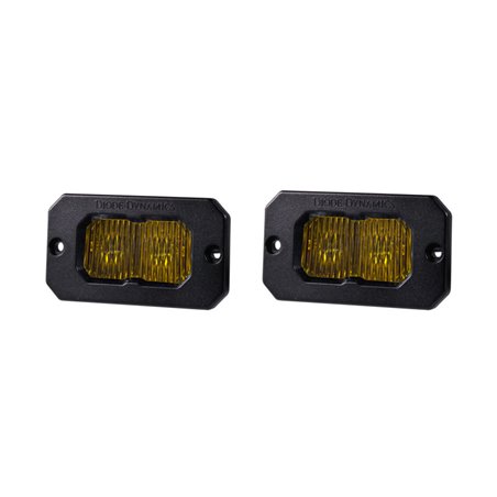 Diode Dynamics Stage Series 2 In LED Pod Sport - Yellow Fog Flush ABL (Pair)